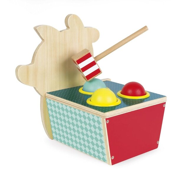 Janod Wooden Duck Frappa Ball Hammer Toy For 12 Months+ Brand New - Picture 5 of 9